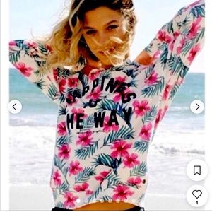 Spiritual gangster lightweight floral hoodie